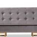 Baxton Studio Ellery Luxe and Glam Grey Velvet Fabric Upholstered and Gold Finished Metal Storage Ottoman - WS-14115-Grey Velvet/Gold-Otto