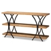 Baxton Studio Terrell Modern Rustic and Industrial Natural Brown Finished Wood and Black Finished Metal Console Table