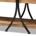 Baxton Studio Terrell Modern Rustic and Industrial Natural Brown Finished Wood and Black Finished Metal Console Table - JY20A165-Natural/Black-Console