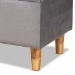 Baxton Studio Elias Modern and Contemporary Grey Velvet Fabric Upholstered and Oak Brown Finished Wood Storage Ottoman - JY20A250-Grey Velvet-Otto
