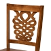 Baxton Studio Luisa Modern and Contemporary Transitional Walnut Brown Finished Wood 7-Piece Dining Set - Luisa-Walnut-7PC Dining Set