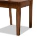 Baxton Studio Luisa Modern and Contemporary Transitional Walnut Brown Finished Wood 7-Piece Dining Set - Luisa-Walnut-7PC Dining Set