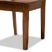 Baxton Studio Liese Modern and Contemporary Transitional Walnut Brown Finished Wood 5-Piece Dining Set - Liese-Walnut-5PC Dining Set