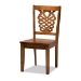 Baxton Studio Liese Modern and Contemporary Transitional Walnut Brown Finished Wood 7-Piece Dining Set - Liese-Walnut-7PC Dining Set