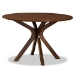 Baxton Studio Liese Modern and Contemporary Transitional Walnut Brown Finished Wood 7-Piece Dining Set - Liese-Walnut-7PC Dining Set