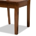 Baxton Studio Salida Modern and Contemporary Transitional Walnut Brown Finished Wood 5-Piece Dining Set - Salida-Walnut-5PC Dining Set