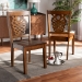 Baxton Studio Gervais Modern and Contemporary Transitional Walnut Brown Finished Wood 2-Piece Dining Chair Set - RH339C-Walnut Wood Scoop Seat-DC-2PK