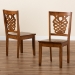Baxton Studio Gervais Modern and Contemporary Transitional Walnut Brown Finished Wood 2-Piece Dining Chair Set - RH339C-Walnut Wood Scoop Seat-DC-2PK