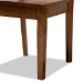 Baxton Studio Luisa Modern and Contemporary Transitional Walnut Brown Finished Wood 5-Piece Dining Set - Luisa-Walnut-5PC Dining Set
