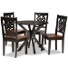 Baxton Studio Liese Modern and Contemporary Transitional Two-Tone Dark Brown and Walnut Brown Finished Wood 5-Piece Dining Set