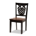 Baxton Studio Liese Modern and Contemporary Transitional Two-Tone Dark Brown and Walnut Brown Finished Wood 7-Piece Dining Set - Liese-Dark Brown/Walnut-7PC Dining Set