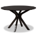 Baxton Studio Liese Modern and Contemporary Transitional Two-Tone Dark Brown and Walnut Brown Finished Wood 7-Piece Dining Set - Liese-Dark Brown/Walnut-7PC Dining Set