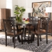 Baxton Studio Salida Modern and Contemporary Transitional Two-Tone Dark Brown and Walnut Brown Finished Wood 5-Piece Dining Set - Salida-Dark Brown/Walnut-5PC Dining Set