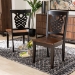 Baxton Studio Gervais Modern and Contemporary Transitional Two-Tone Dark Brown and Walnut Brown Finished Wood 2-Piece Dining Chair Set - RH339C-Dark Brown/Walnut Wood Scoop Seat-DC-2PK