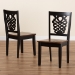 Baxton Studio Gervais Modern and Contemporary Transitional Two-Tone Dark Brown and Walnut Brown Finished Wood 2-Piece Dining Chair Set - RH339C-Dark Brown/Walnut Wood Scoop Seat-DC-2PK