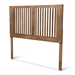 Baxton Studio Harena Modern and Contemporary Transitional Ash Walnut Finished Wood Queen Size Headboard