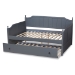 Baxton Studio Millie Cottage Farmhouse Grey Finished Wood Full Size Daybed with Twin Size Trundle - MG0010-Grey-Daybed-Full