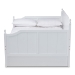 Baxton Studio Millie Cottage Farmhouse White Finished Wood Full Size Daybed with Twin Size Trundle - MG0010-White-Daybed-Full