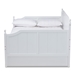 Baxton Studio Millie Cottage Farmhouse White Finished Wood Full Size Daybed with Twin Size Trundle - MG0010-White-Daybed-Full