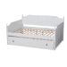 Baxton Studio Millie Cottage Farmhouse White Finished Wood Full Size Daybed with Twin Size Trundle - MG0010-White-Daybed-Full