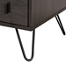 Baxton Studio Glover Modern and Contemporary Dark Brown Finished Wood and Black Metal 2-Drawer Nightstand - NS8016-Dark Brown-NS