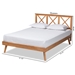 Baxton Studio Galvin Modern and Contemporary Brown Finished Wood Queen Size Platform Bed - SW8219-Rustic Brown-Queen