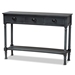 Baxton Studio Garvey French Provincial Grey Finished Wood 3-Drawer Entryway Console Table