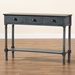 Baxton Studio Garvey French Provincial Grey Finished Wood 3-Drawer Entryway Console Table - JY20A373-Grey-Console
