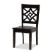 Baxton Studio Miela Modern and Contemporary Dark Brown Finished Wood 7-Piece Dining Set - Miela-Dark Brown-7PC Dining Set