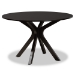 Baxton Studio Miela Modern and Contemporary Dark Brown Finished Wood 7-Piece Dining Set - Miela-Dark Brown-7PC Dining Set