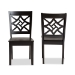 Baxton Studio Nicolette Modern and Contemporary Dark Brown Finished Wood 2-Piece Dining Chair Set - RH340C-Dark Brown Wood Scoop Seat-DC-2PK