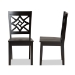 Baxton Studio Nicolette Modern and Contemporary Dark Brown Finished Wood 2-Piece Dining Chair Set - RH340C-Dark Brown Wood Scoop Seat-DC-2PK