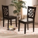 Baxton Studio Nicolette Modern and Contemporary Dark Brown Finished Wood 2-Piece Dining Chair Set - RH340C-Dark Brown Wood Scoop Seat-DC-2PK