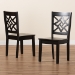 Baxton Studio Nicolette Modern and Contemporary Dark Brown Finished Wood 2-Piece Dining Chair Set - RH340C-Dark Brown Wood Scoop Seat-DC-2PK