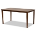 Baxton Studio Nicolette Modern and Contemporary Walnut Brown Finished Wood 7-Piece Dining Set - RH340C-Walnut-7PC Dining Set