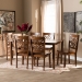 Baxton Studio Nicolette Modern and Contemporary Walnut Brown Finished Wood 7-Piece Dining Set - RH340C-Walnut-7PC Dining Set