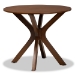 Baxton Studio Miela Modern and Contemporary Walnut Brown Finished Wood 5-Piece Dining Set - Miela-Walnut-5PC Dining Set