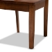 Baxton Studio Miela Modern and Contemporary Walnut Brown Finished Wood 5-Piece Dining Set - Miela-Walnut-5PC Dining Set