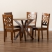 Baxton Studio Miela Modern and Contemporary Walnut Brown Finished Wood 5-Piece Dining Set - Miela-Walnut-5PC Dining Set