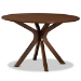 Baxton Studio Miela Modern and Contemporary Walnut Brown Finished Wood 7-Piece Dining Set - Miela-Walnut-7PC Dining Set