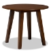 Baxton Studio Rava Modern and Contemporary Walnut Brown Finished Wood 5-Piece Dining Set - Rava-Walnut-5PC Dining Set