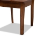 Baxton Studio Rava Modern and Contemporary Walnut Brown Finished Wood 5-Piece Dining Set - Rava-Walnut-5PC Dining Set