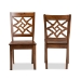 Baxton Studio Nicolette Modern and Contemporary Walnut Brown Finished Wood 2-Piece Dining Chair Set - RH340C-Walnut Wood Scoop Seat-DC-2PK