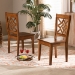Baxton Studio Nicolette Modern and Contemporary Walnut Brown Finished Wood 2-Piece Dining Chair Set - RH340C-Walnut Wood Scoop Seat-DC-2PK