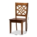 Baxton Studio Nicolette Modern and Contemporary Walnut Brown Finished Wood 2-Piece Dining Chair Set - RH340C-Walnut Wood Scoop Seat-DC-2PK