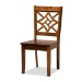 Baxton Studio Nicolette Modern and Contemporary Walnut Brown Finished Wood 5-Piece Dining Set - RH340C-Walnut-5PC Dining Set