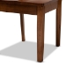 Baxton Studio Nicolette Modern and Contemporary Walnut Brown Finished Wood 5-Piece Dining Set - RH340C-Walnut-5PC Dining Set