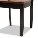 Baxton Studio Nicolette Modern and Contemporary Two-Tone Dark Brown and Walnut Brown Finished Wood 7-Piece Dining Set - RH340C-Dark Brown/Walnut-7PC Dining Set