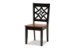 Baxton Studio Miela Modern and Contemporary Two-Tone Dark Brown and Walnut Brown Finished Wood 5-Piece Dining Set - Miela-Dark Brown/Walnut-5PC Dining Set