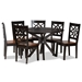 Baxton Studio Miela Modern and Contemporary Two-Tone Dark Brown and Walnut Brown Finished Wood 7-Piece Dining Set